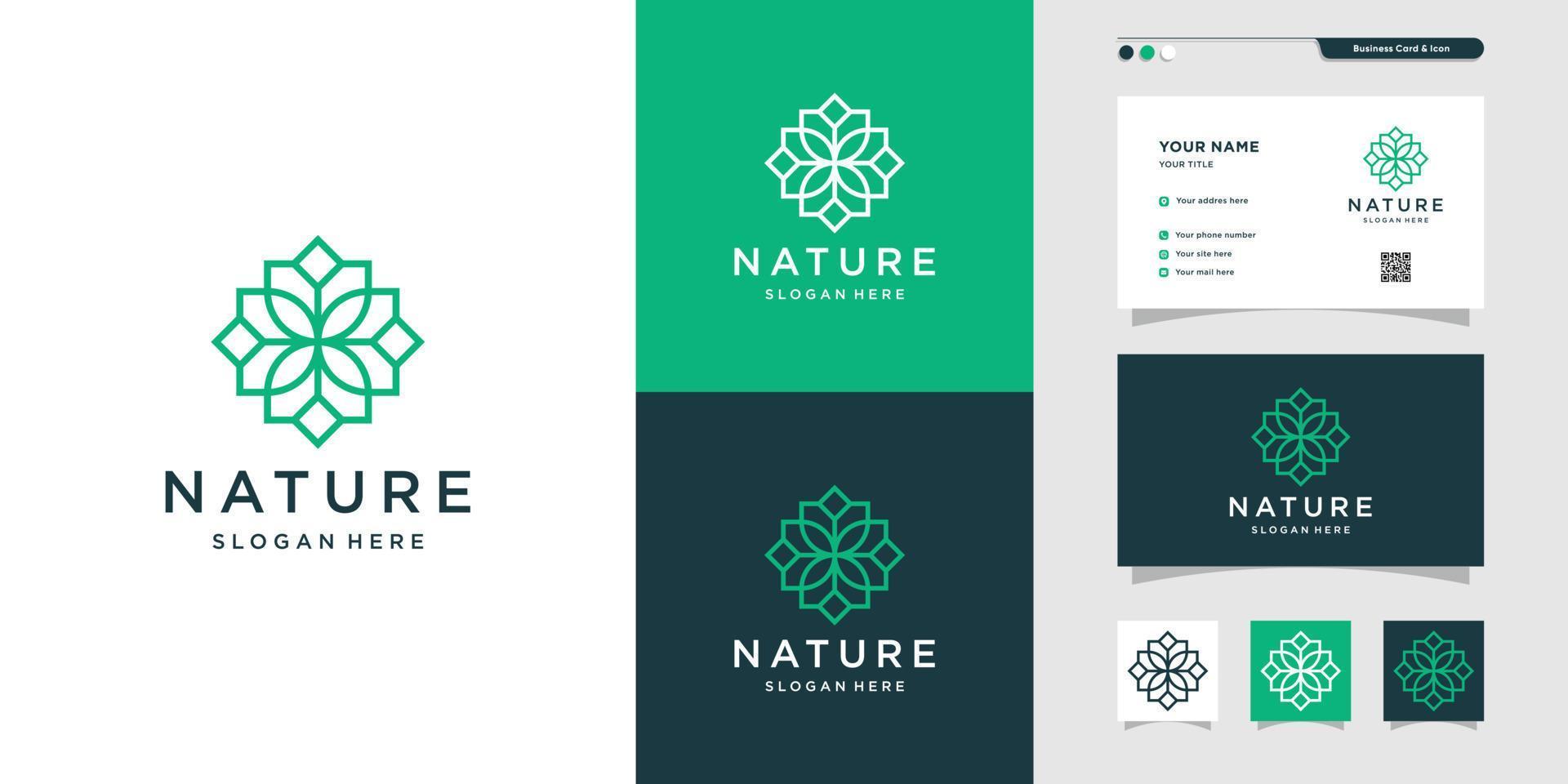 Natural logo and business card design inspiration. Energy, abstract, card, icon, health, ecology Premium Vector