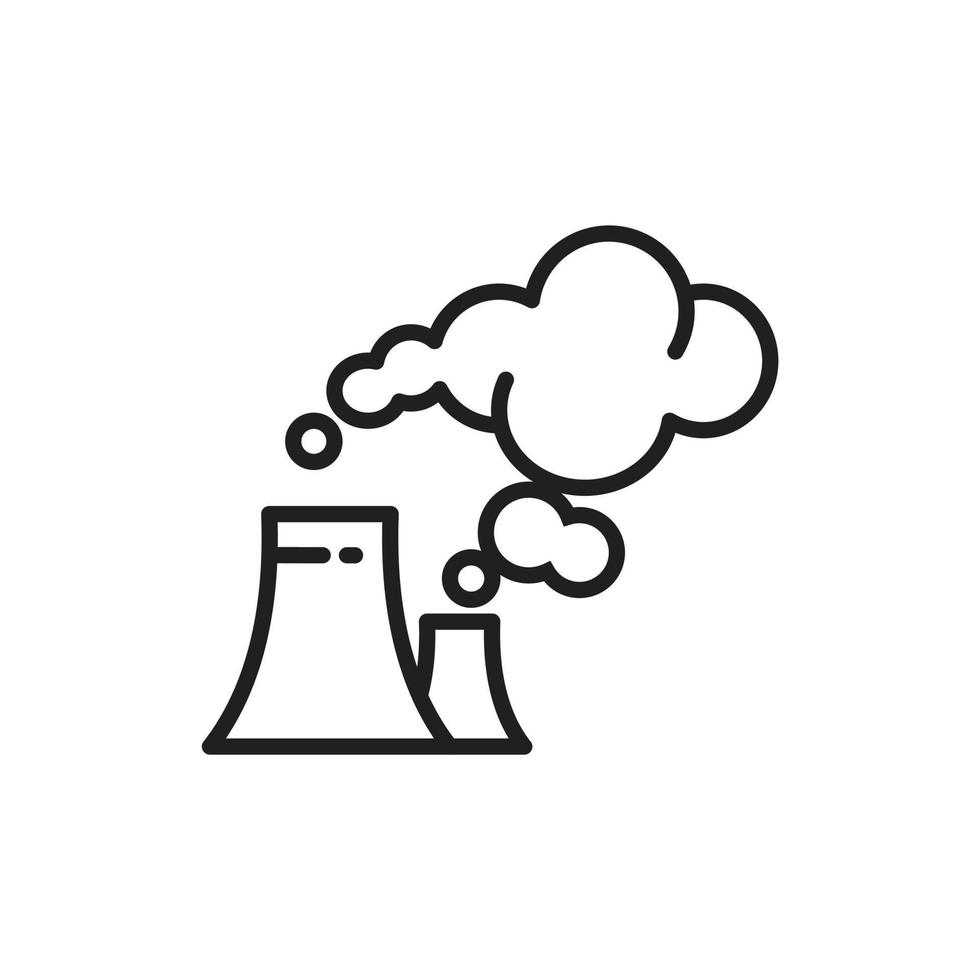 Pollution icon symbol Flat vector illustration for graphic and web design.