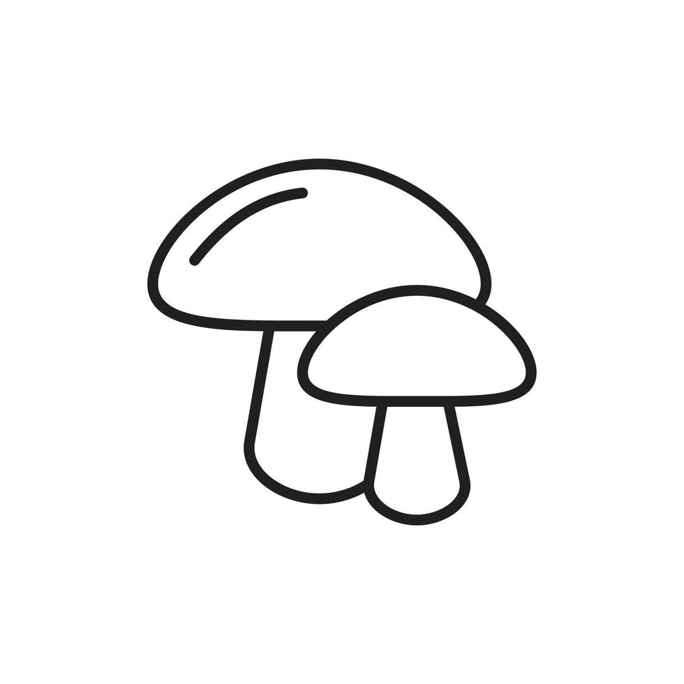 Mushrooms icon symbol Flat vector illustration for graphic and web design.