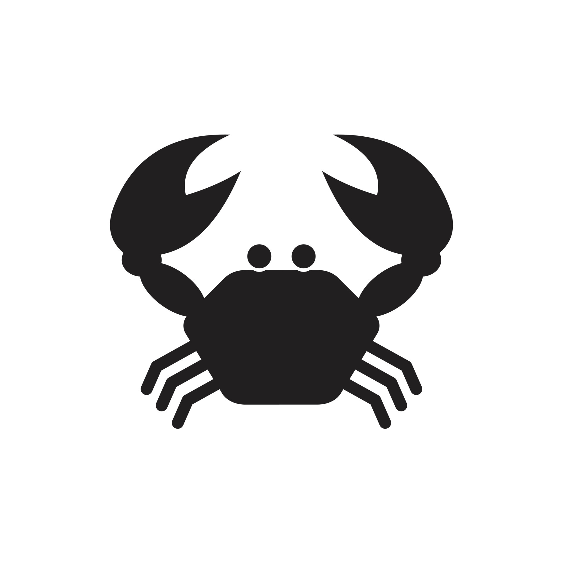 Crab vector icon. crab sign on background. crab icon for web and app 6605218 Vector Art at Vecteezy