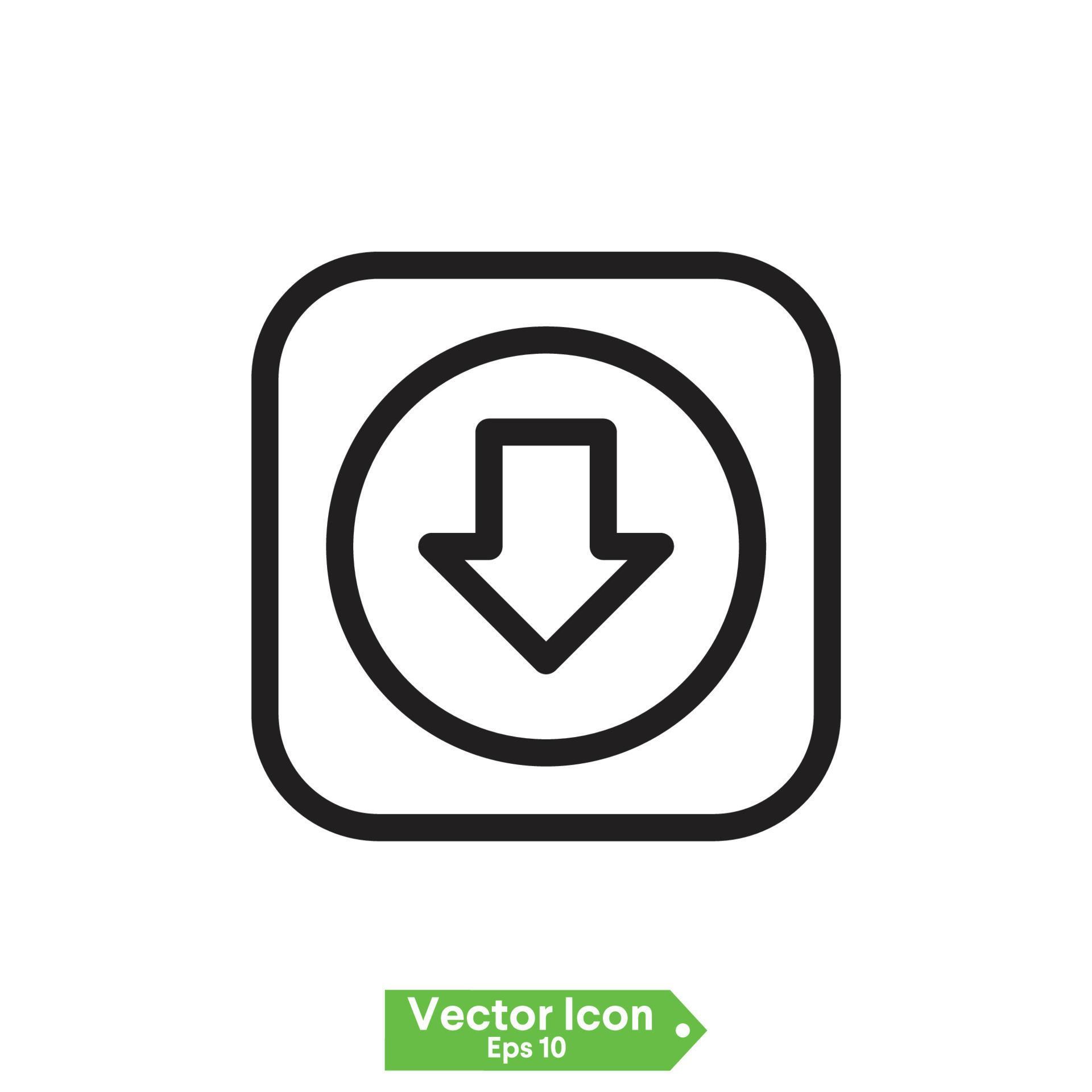Download button. Vector icon. 6605240 Vector Art at Vecteezy