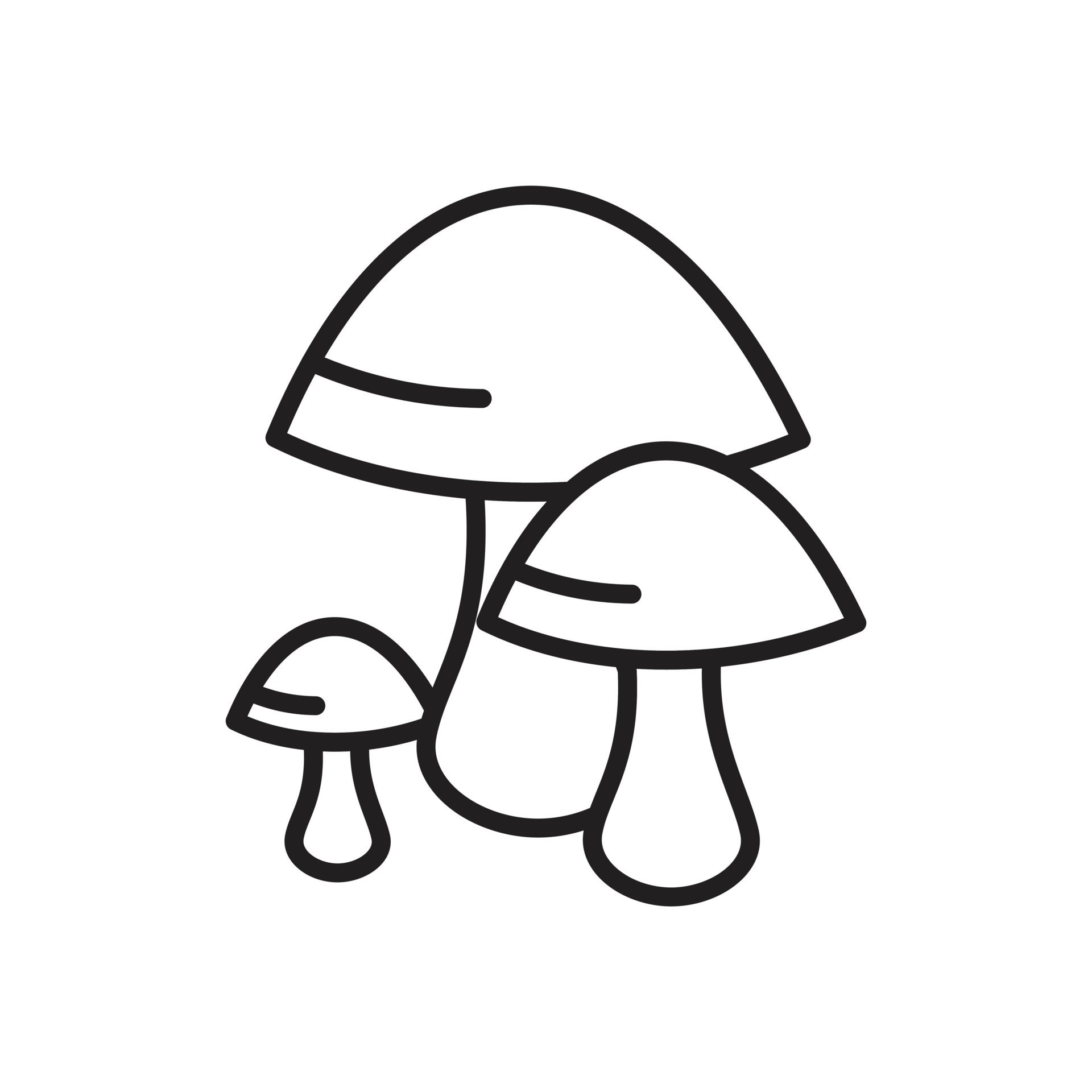 Mushrooms icon symbol Flat vector illustration for graphic and web ...