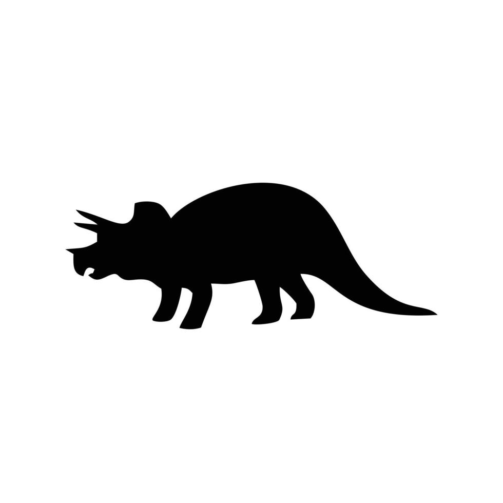 Ilustración de vector plano de símbolo de icono de dinosaurio para diseño gráfico y web.