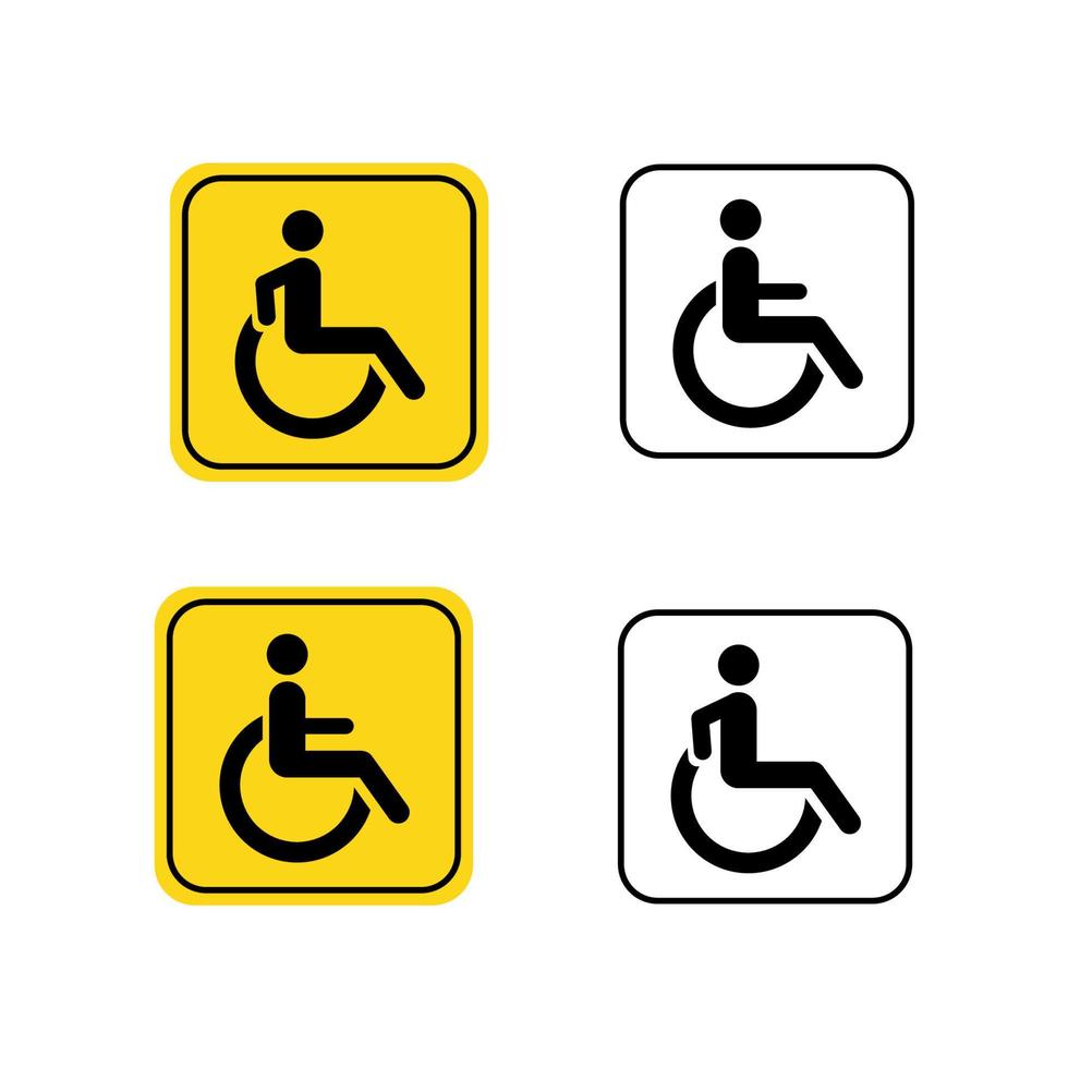 Handicapped patient icon vector. Handicapped patient symbol. Linear style sign for mobile concept and web design. Handicapped patient symbol illustration. Pixel vector graphics - Vector.