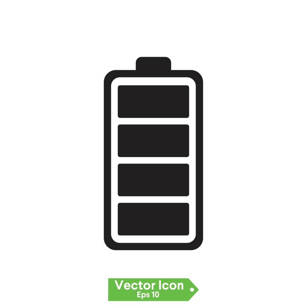 Battery charge indicator icons, vector graphics