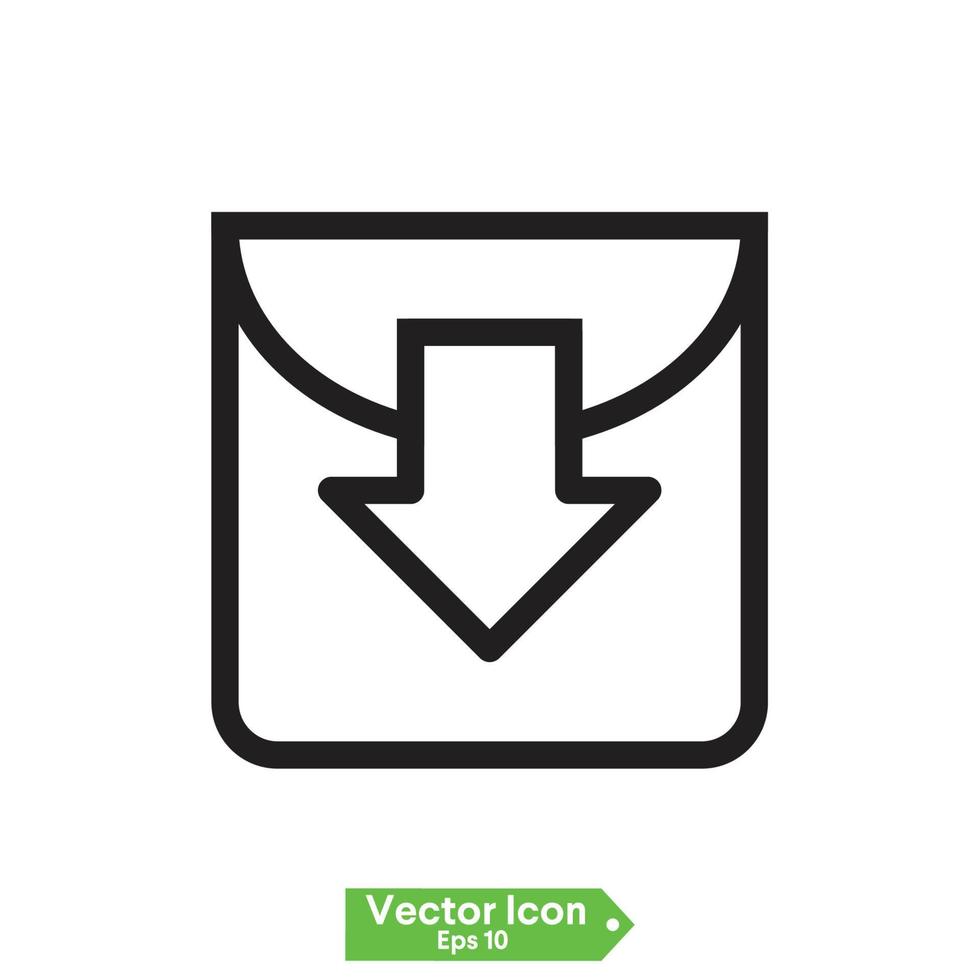 Download button. Vector icon.