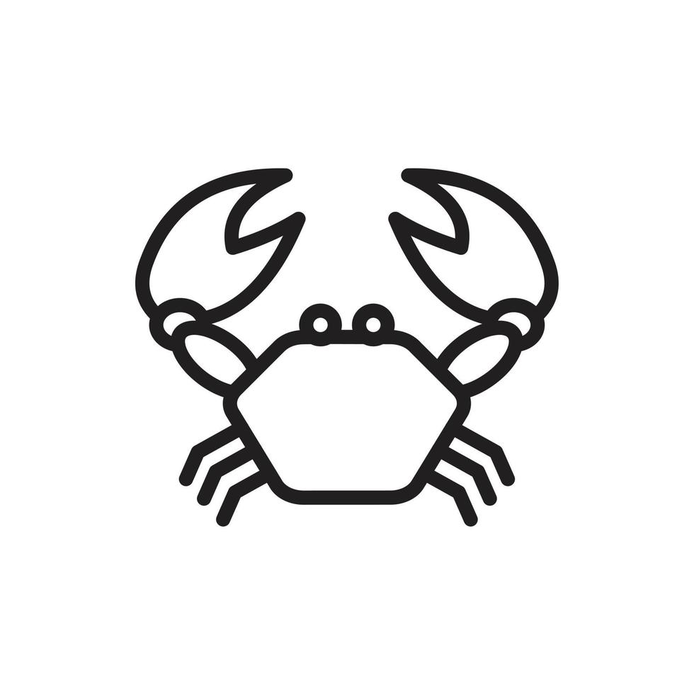 Crab vector icon. crab sign on background. crab icon for web and app
