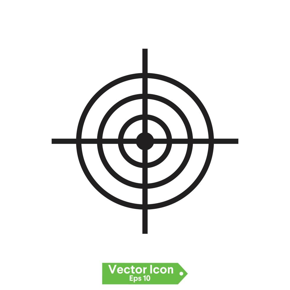 vector de icono de objetivo objetivo sobre fondo blanco