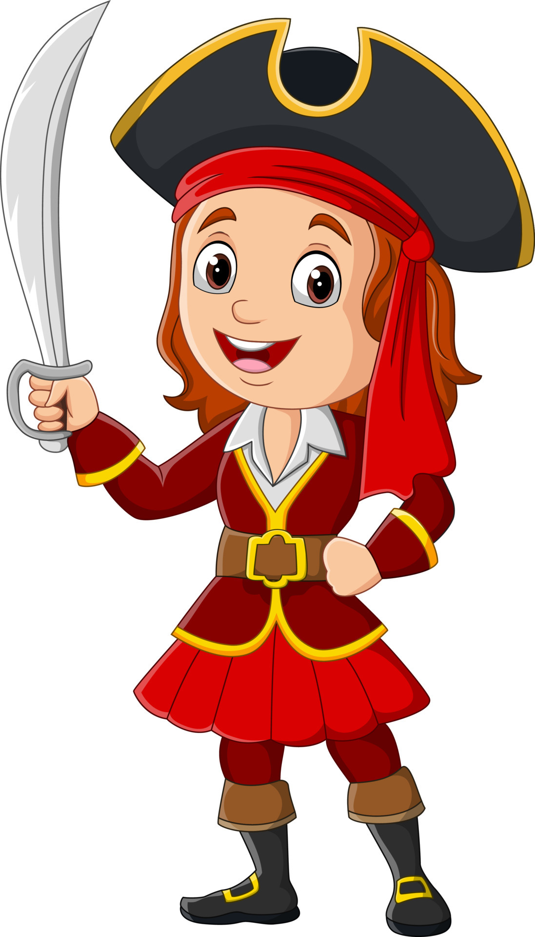 Cartoon pirate girl holding a sword 6605370 Vector Art at Vecteezy Cartoon pirate girl holding a sword 6605370 Vector Art at Vecteezy
