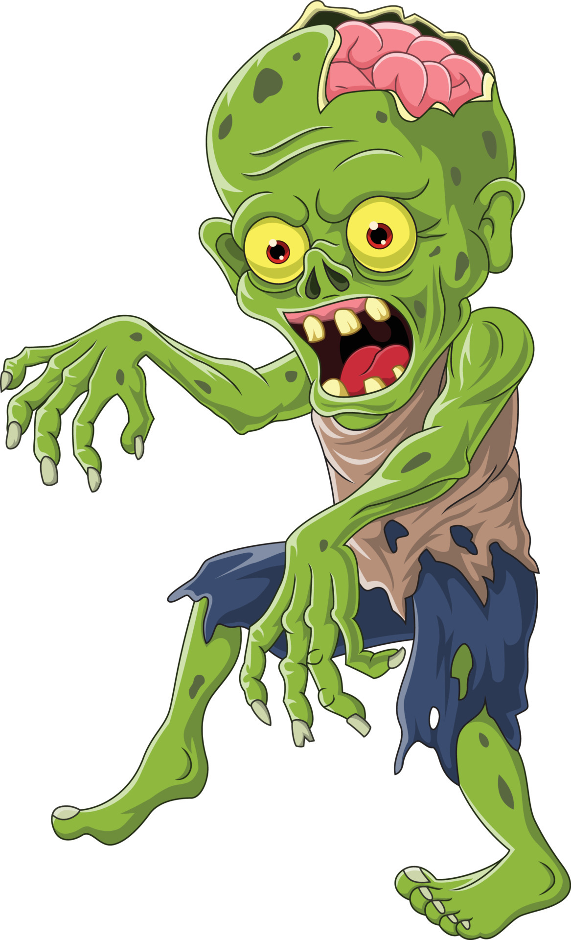 Cartoon zombie isolated on white background 6605382 Vector Art at Vecteezy