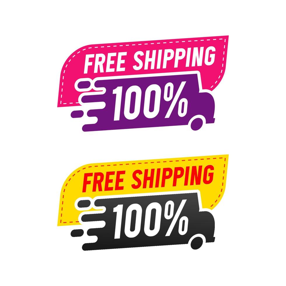 Free shipping delivery badge vector