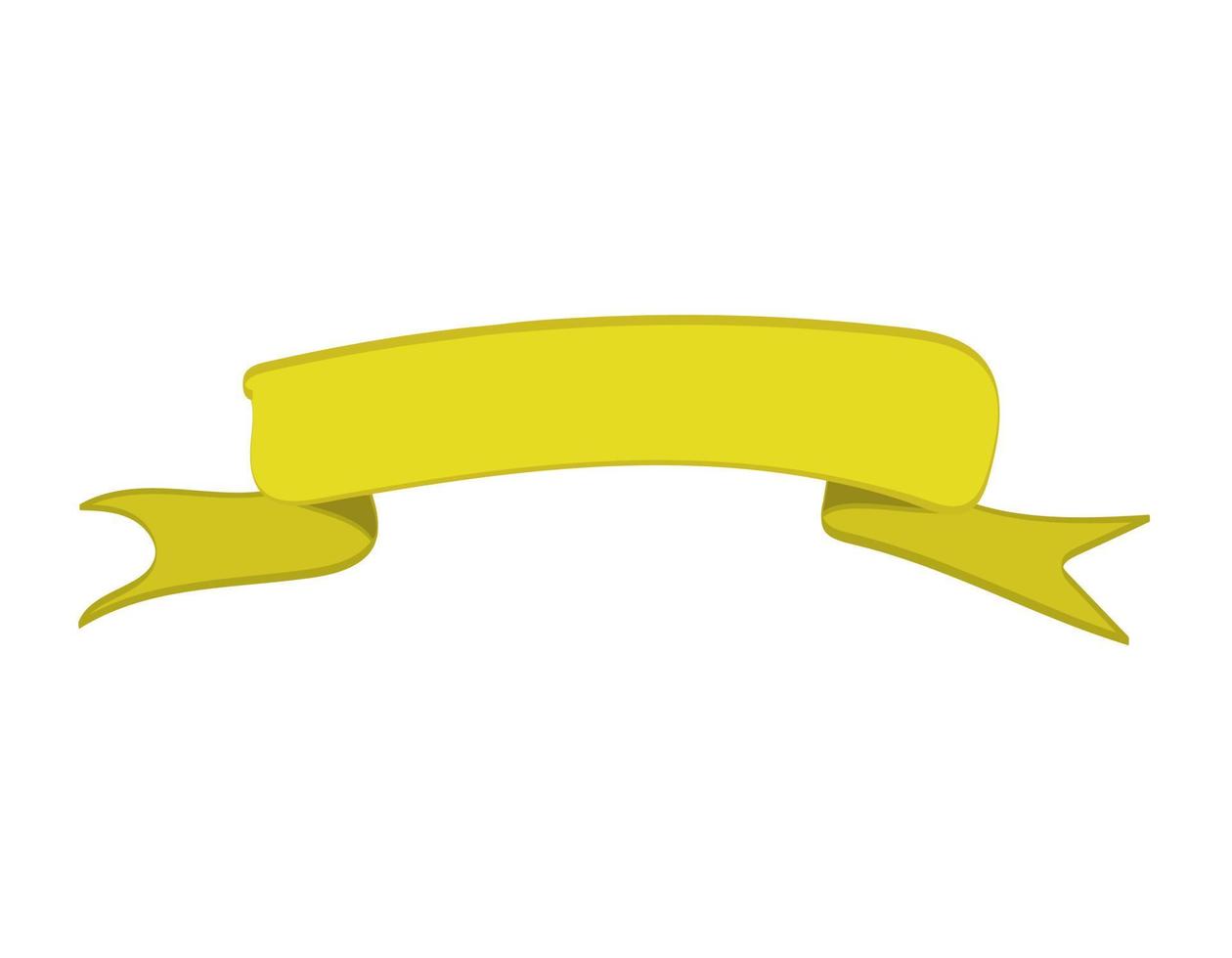 Yellow ribbon on a white background. 6605546 Vector Art at Vecteezy