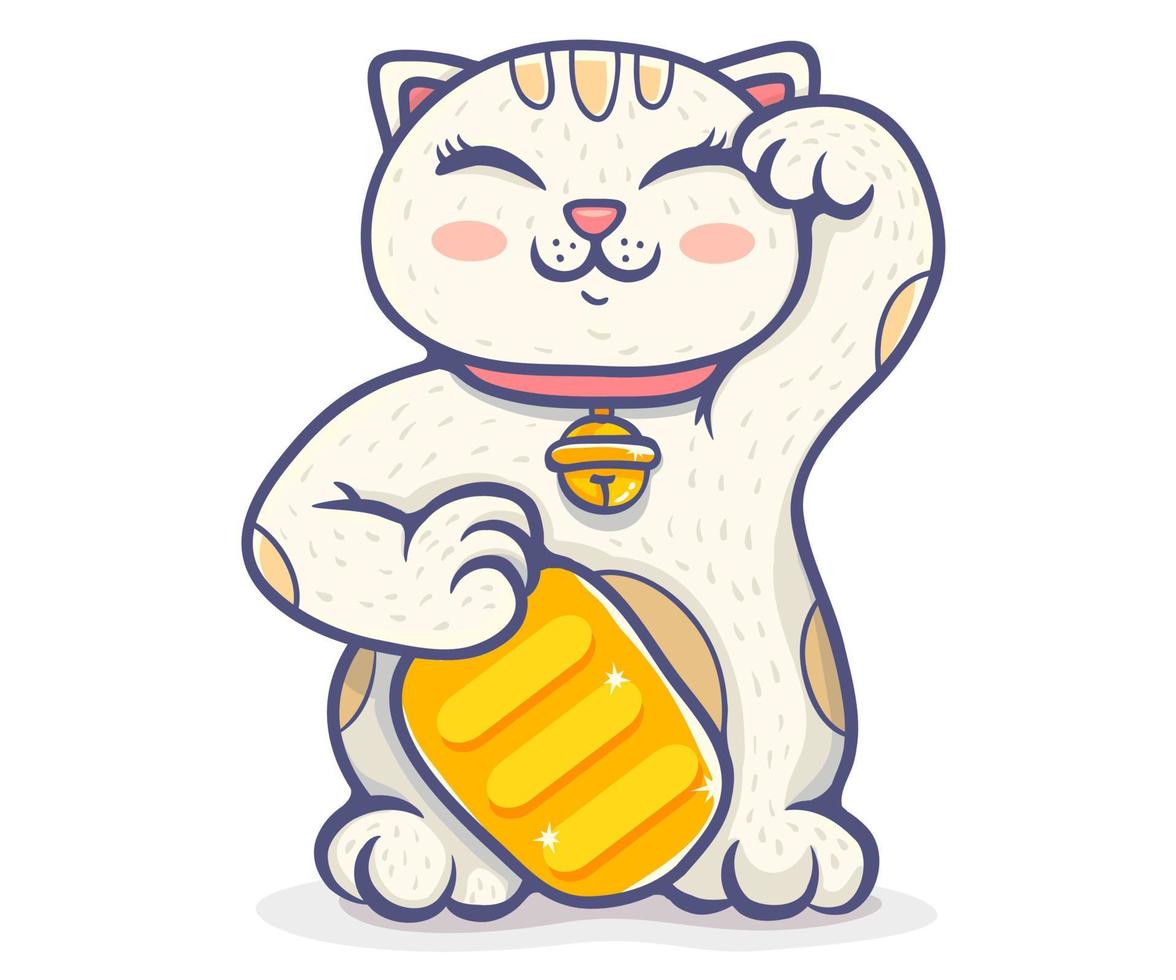 Vector kawaii lucky cat