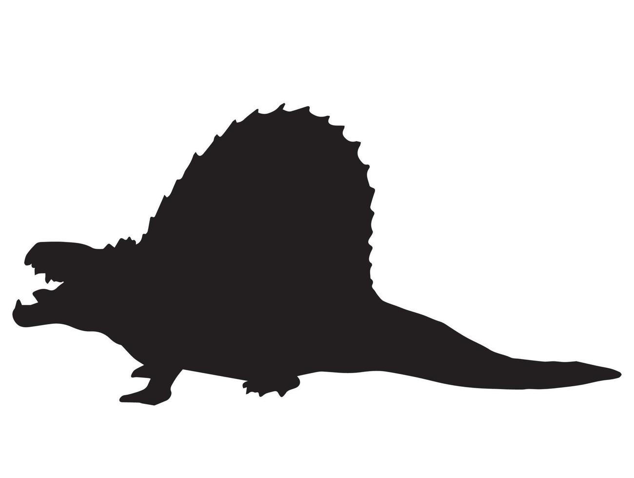 dimetrodon , dinosaurio sobre fondo aislado . vector