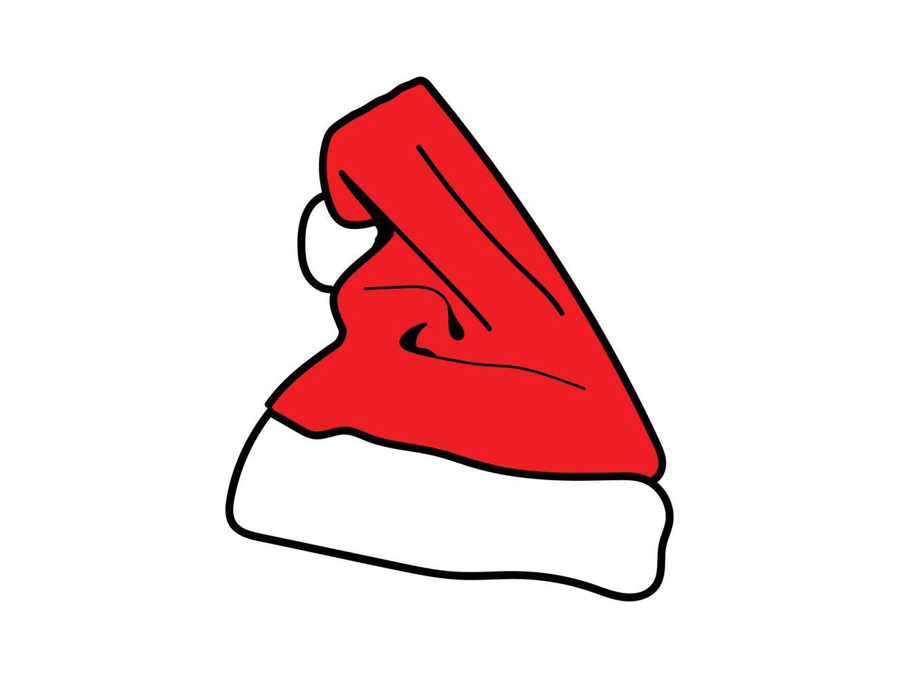 gorro de navidad sobre fondo aislado vector