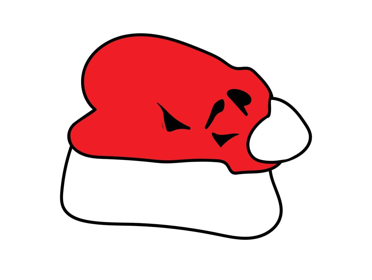 gorro de navidad sobre fondo aislado vector