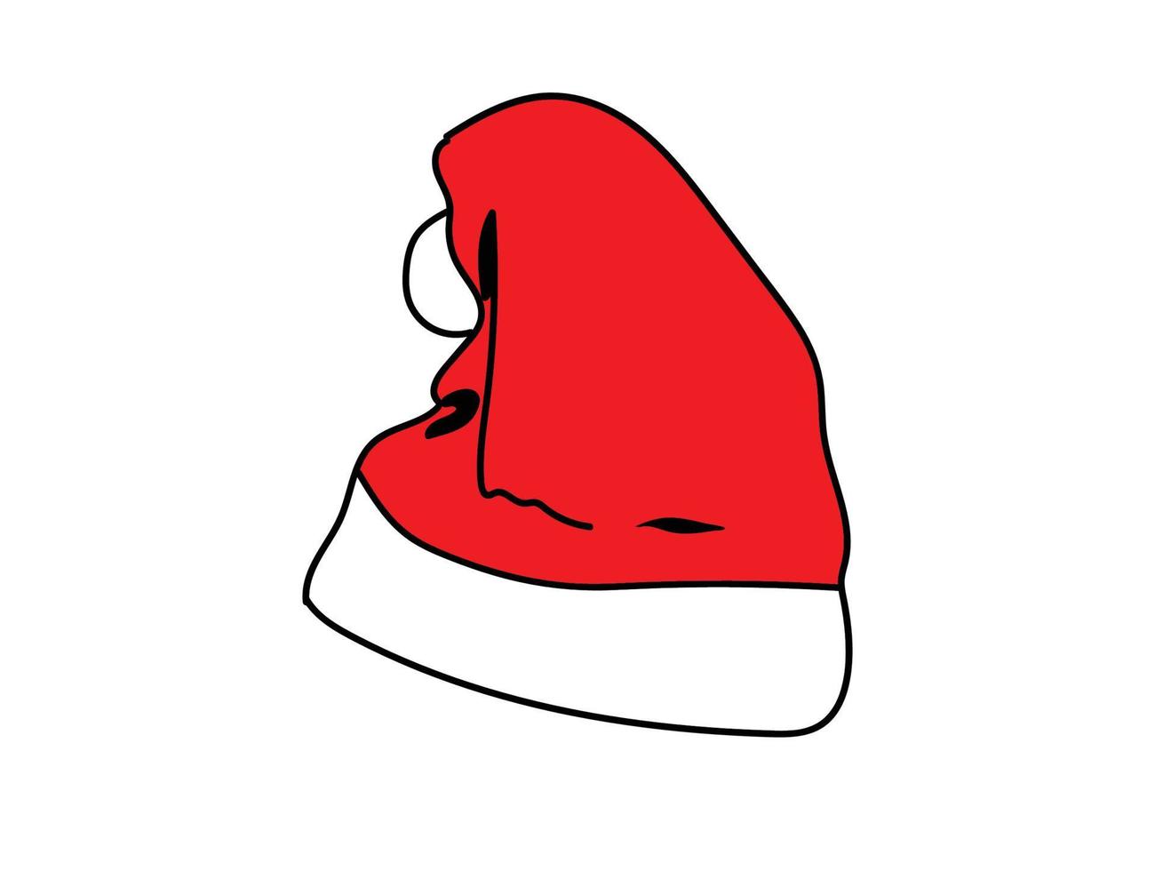 gorro de navidad sobre fondo aislado vector