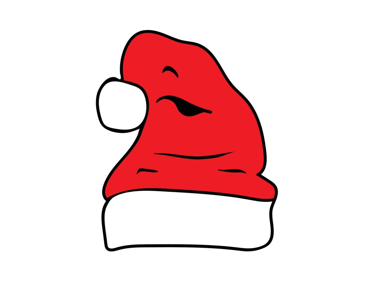 gorro de navidad sobre fondo aislado vector