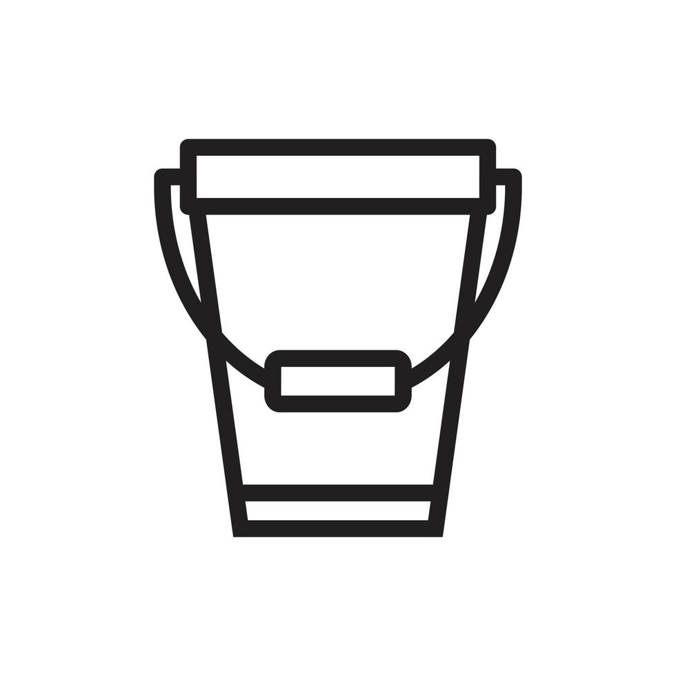 Bucket icon template black color editable. vector