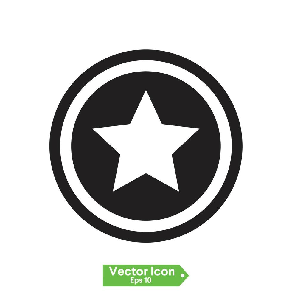 comienza en el icono de círculo. Estrellas en círculo icono ilustración vectorial diseño gráfico vector