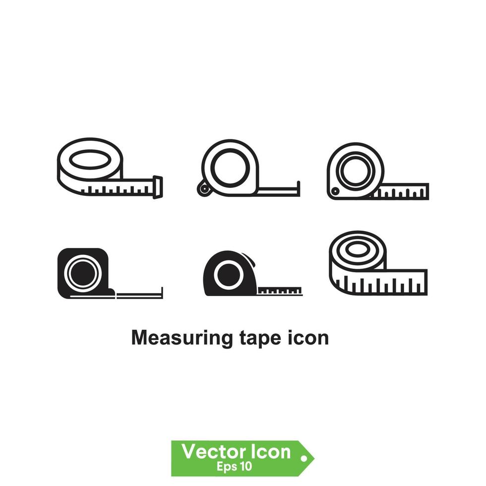 Measurement tape vector style flat trendy