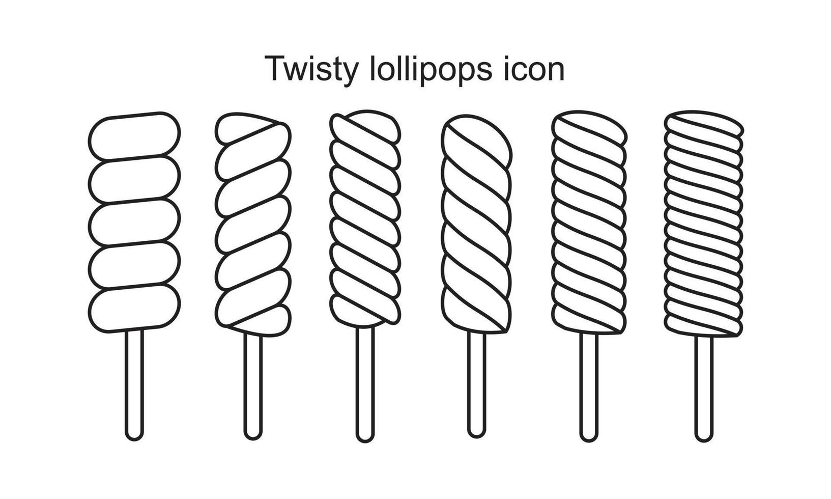 Twisty Lollipops  icon symbol Flat vector illustration for graphic and web design.