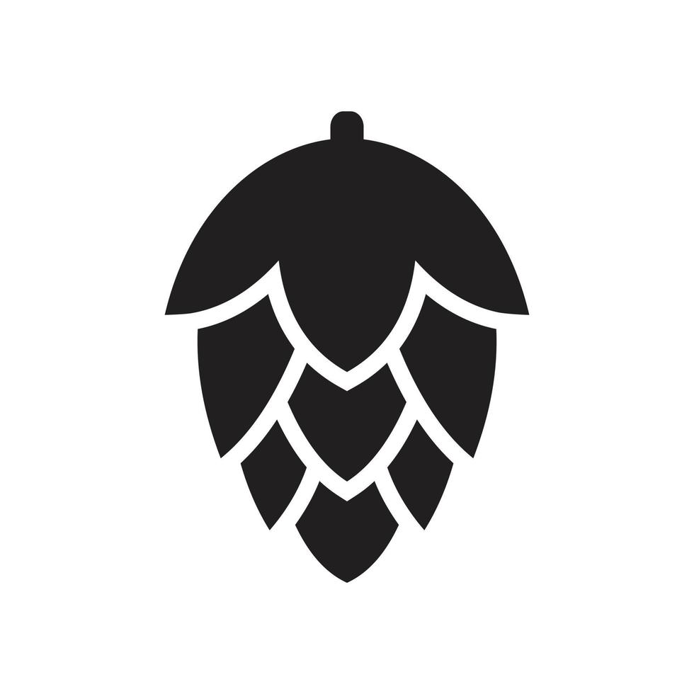 icono de fruta de lúpulo del paquete de iconos de cerveza y cervecería vector