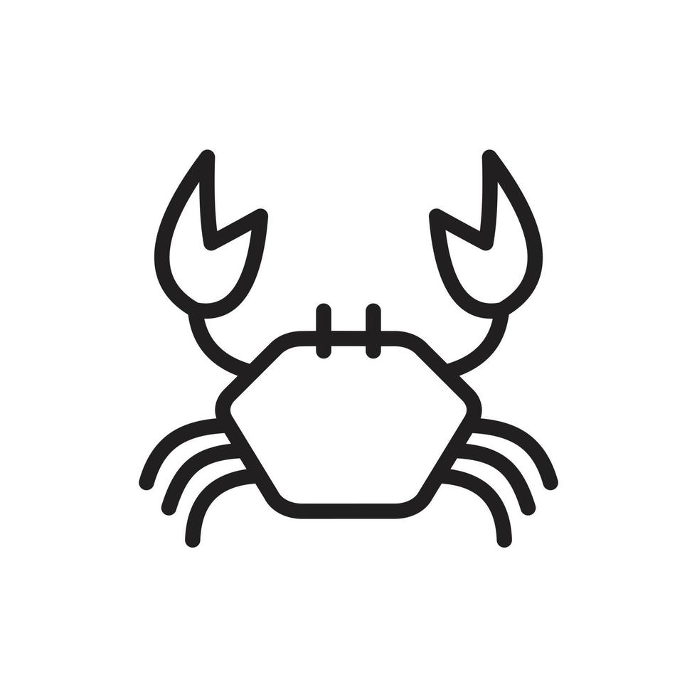 Crab vector icon. crab sign on background. crab icon for web and app