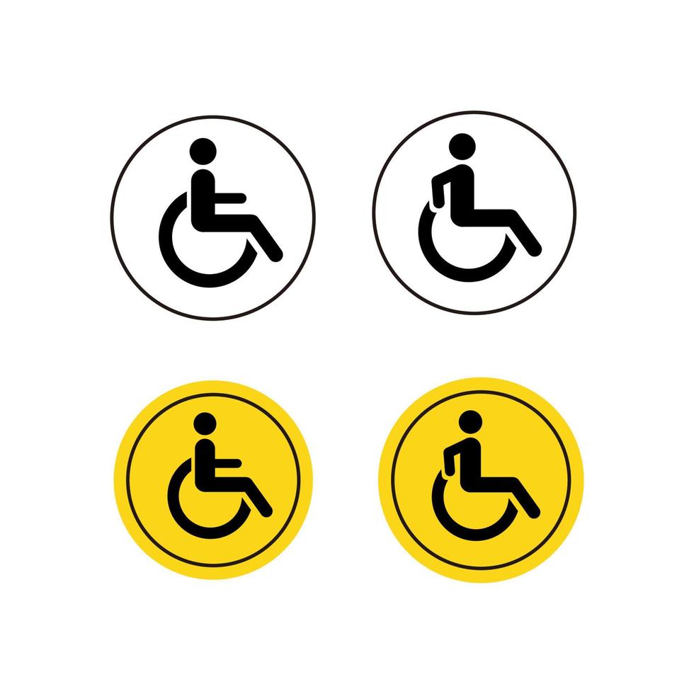 Handicapped patient icon vector. Handicapped patient symbol. Linear style sign for mobile concept and web design. Handicapped patient symbol illustration. Pixel vector graphics - Vector.