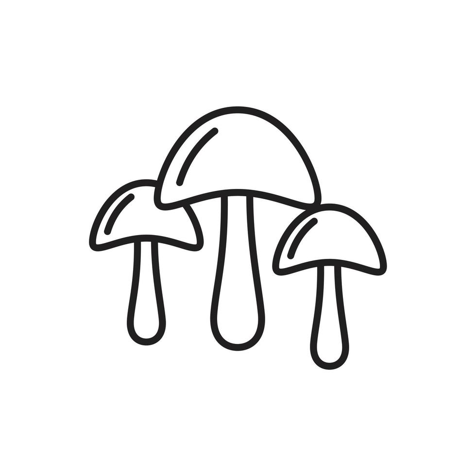 Mushrooms icon symbol Flat vector illustration for graphic and web design.