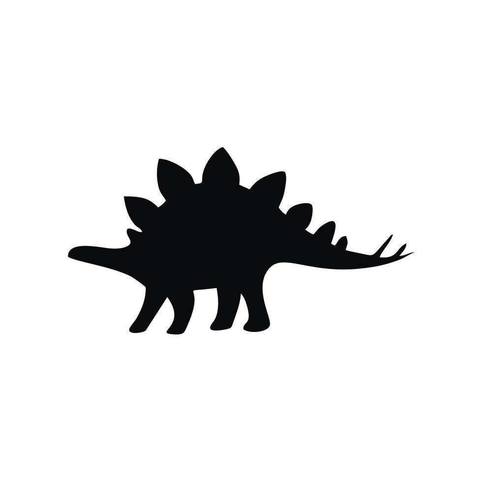Ilustración de vector plano de símbolo de icono de estegosaurio de dinosaurio para diseño gráfico y web.