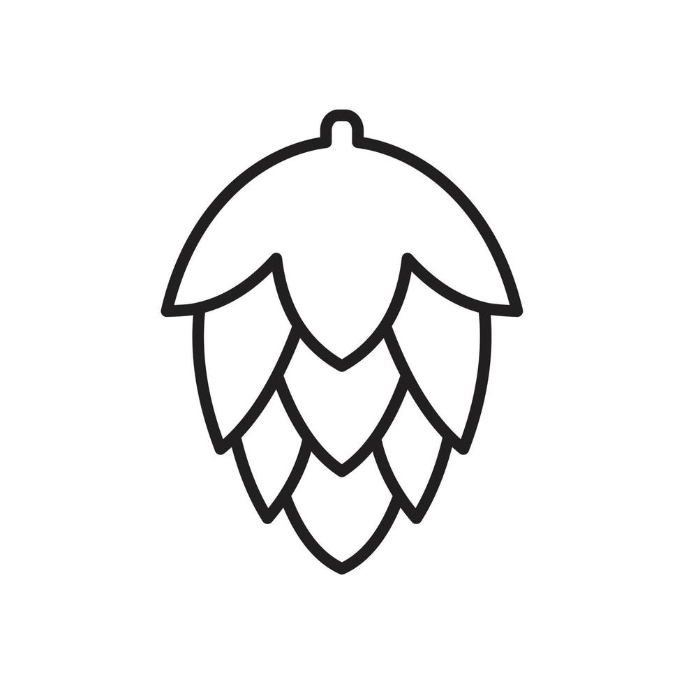 icono de fruta de lúpulo del paquete de iconos de cerveza y cervecería vector