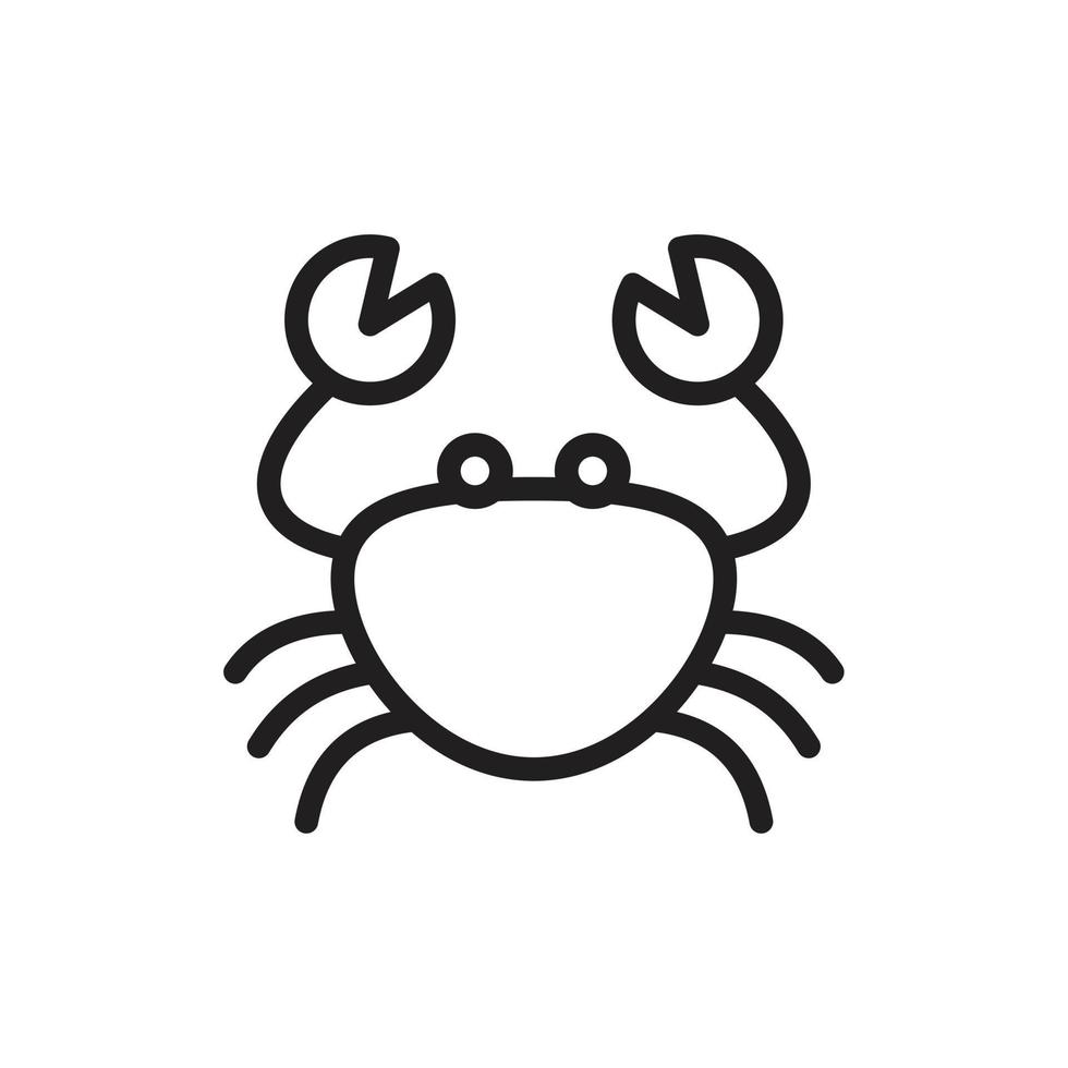 Crab vector icon. crab sign on background. crab icon for web and app