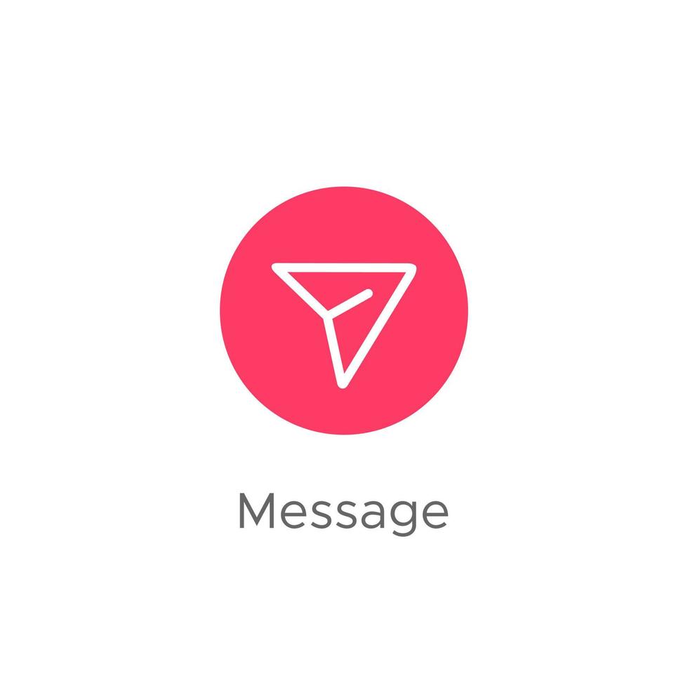 Send Message Icon Vector of Social Media. Paper Plane Sign Symbol