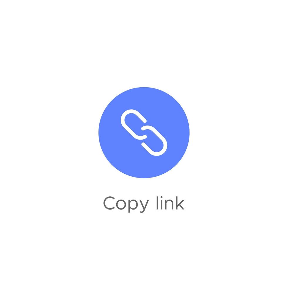 Copy Link Icon Vector Inspired by Tiktok. Chain Sign Symbol