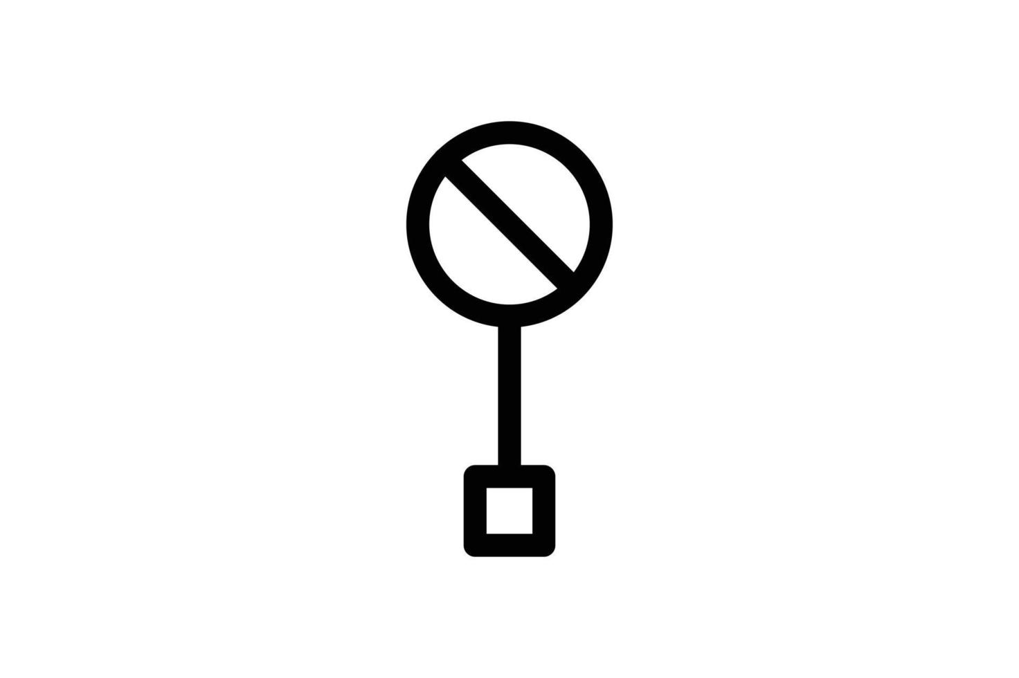 Signage Icon Signboard Line Style Free vector