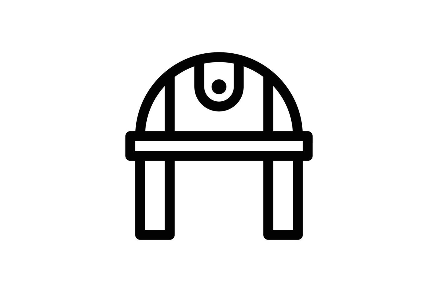 Safety Helmet Icon Industrial Line Style Free vector