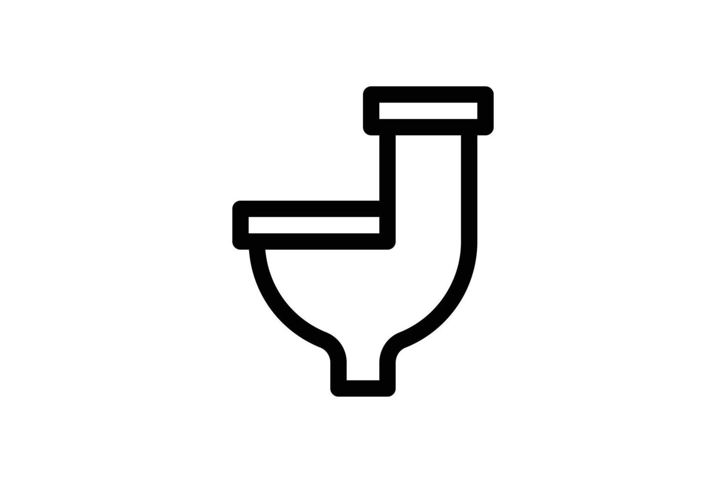 Toilet Icon Restroom Line Style Free vector