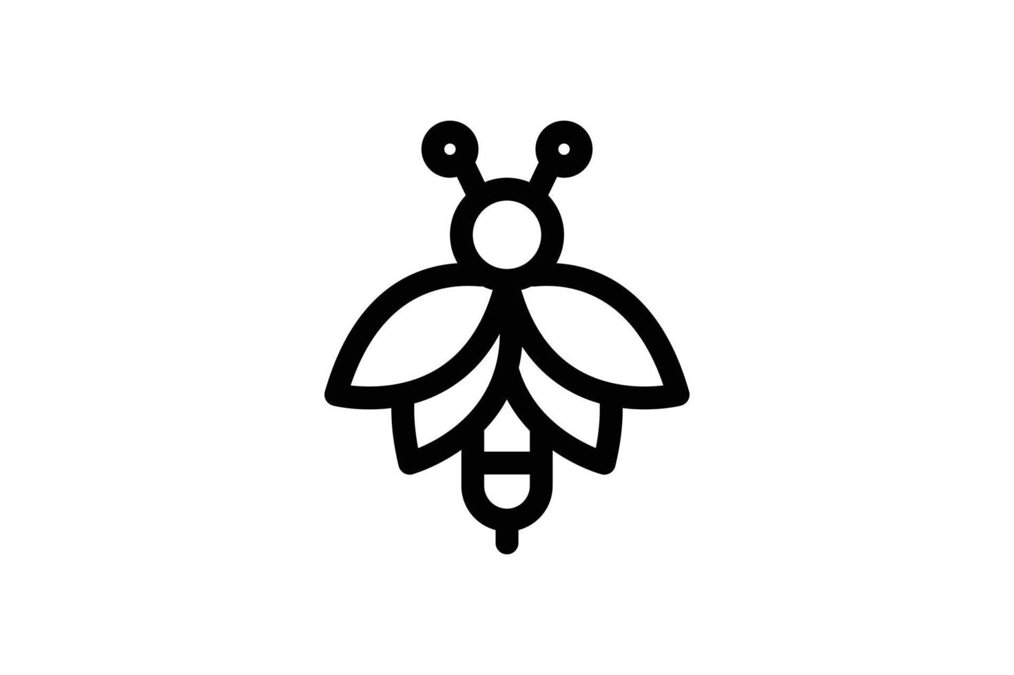 Honey Bee Icon Agriculture Line Style Free vector