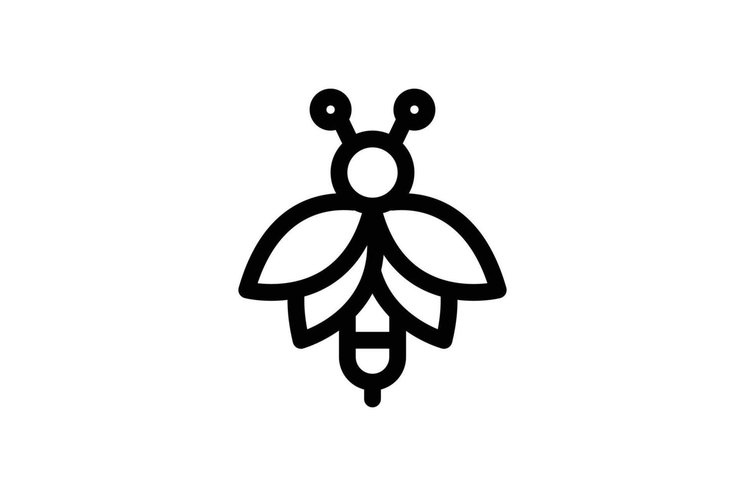 icono de abeja de miel estilo de línea de agricultura gratis vector