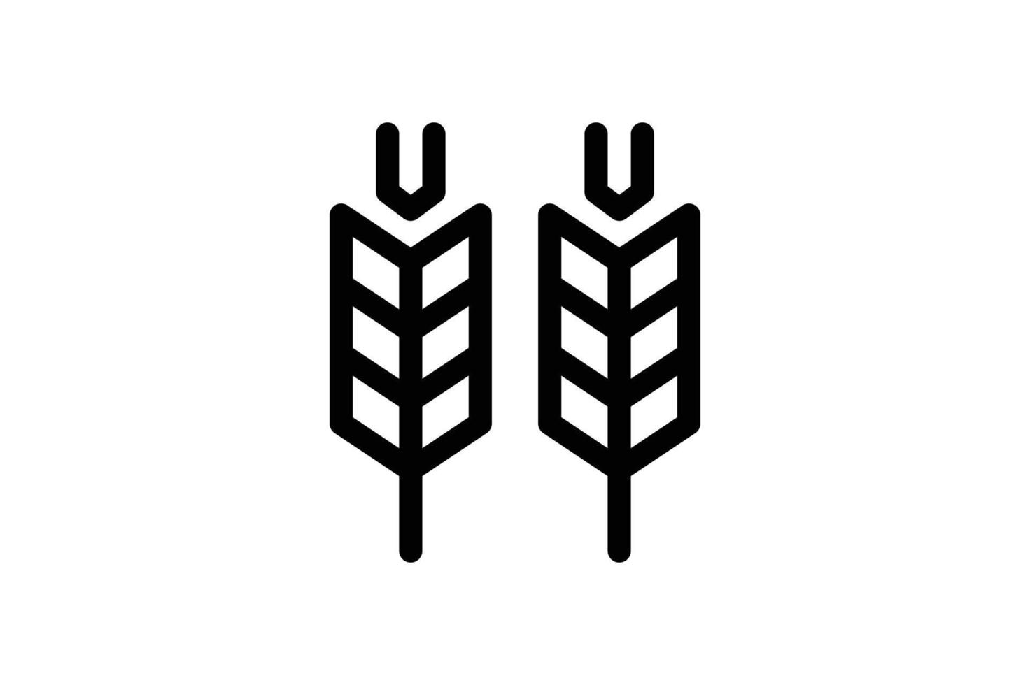 icono de arroz agricultura estilo de línea gratis vector