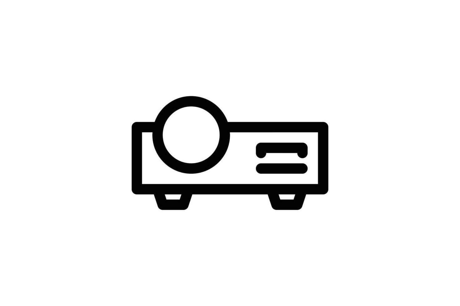 Projector Icon Electronic Line Style Free vector