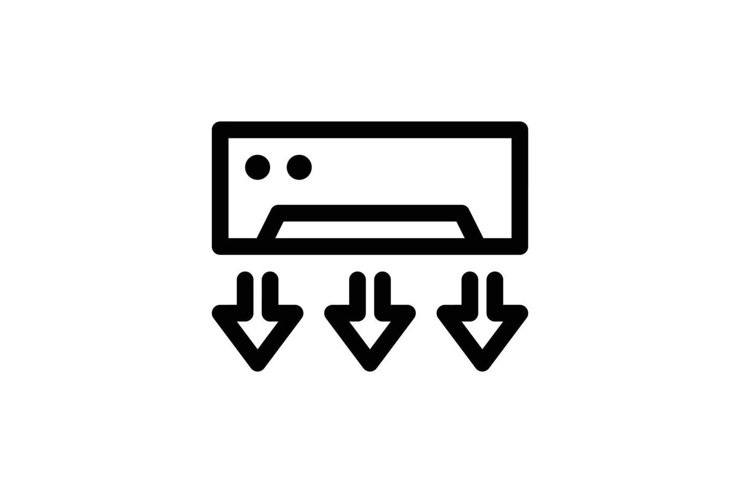 Air Conditioner Icon Home Appliances Line Style Free vector