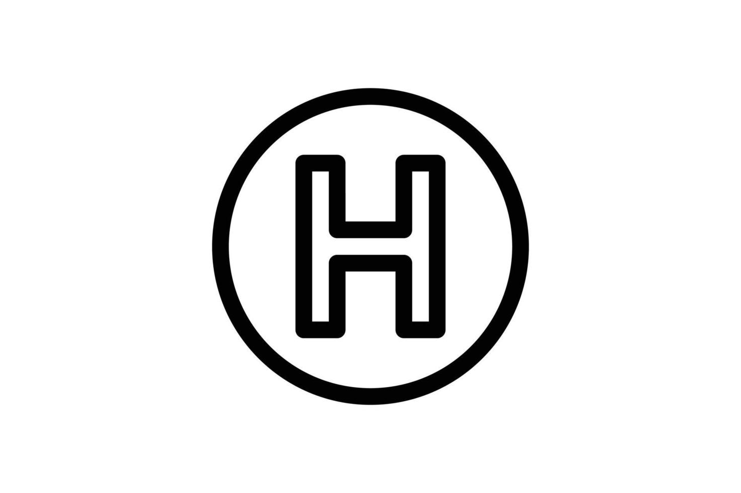 Helipad Icon Transportation Line Style Free vector