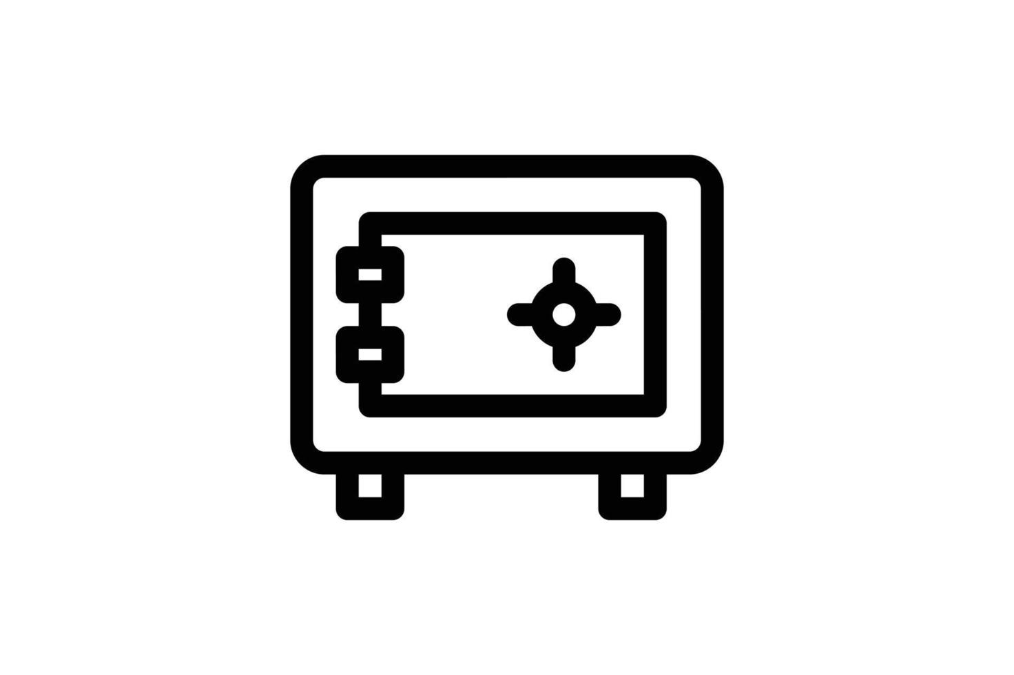 icono de caja de seguridad estilo de línea de seguridad gratis vector