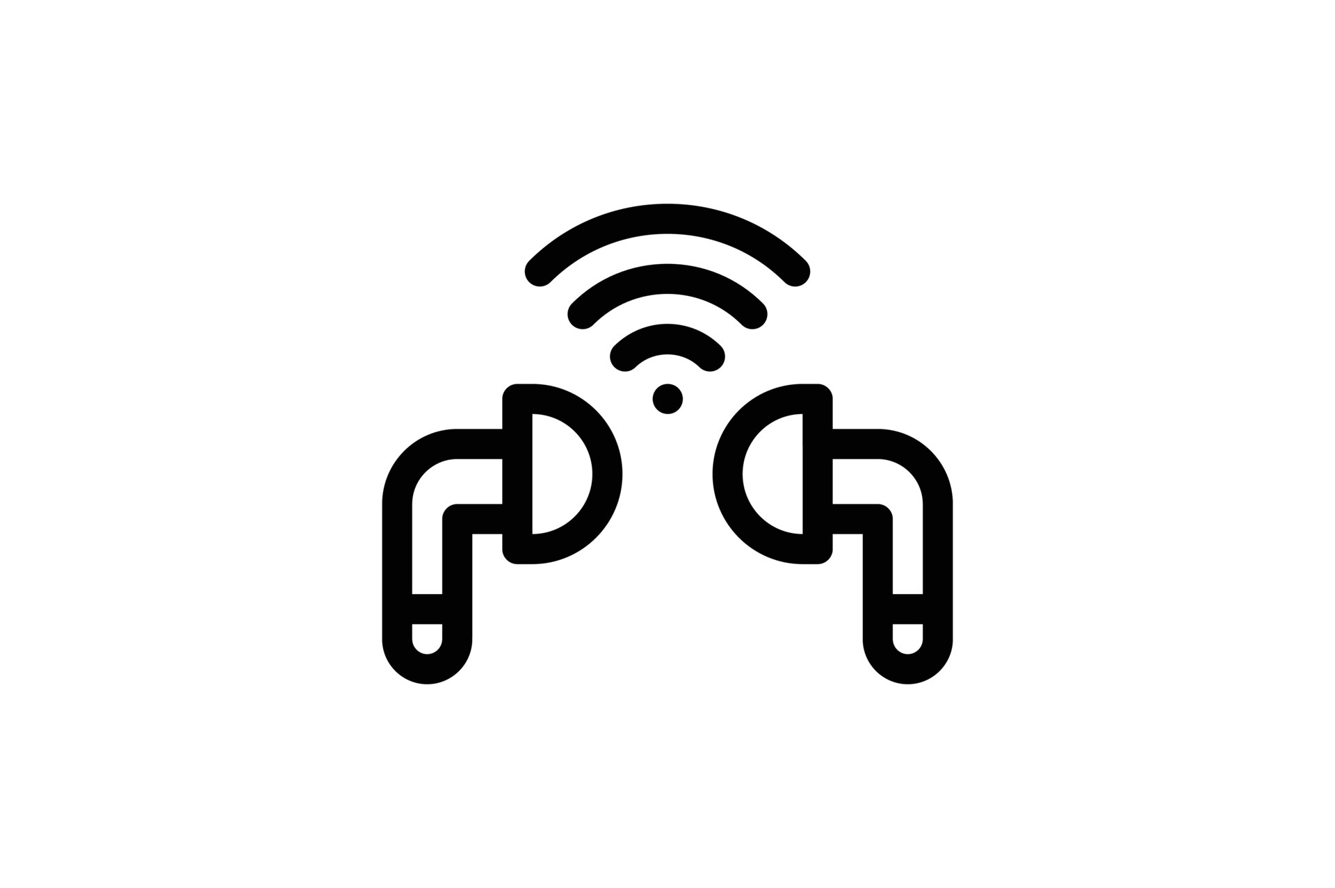 Wireless Earphone Icon Electronic Line Style Free 6606931 Vector Art at