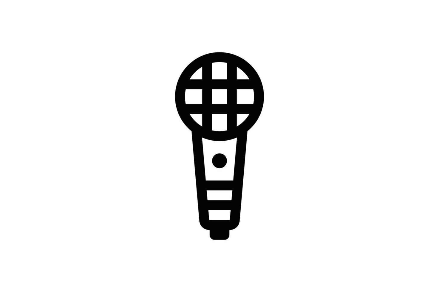 Microphone Icon Electronic Line Style Free vector