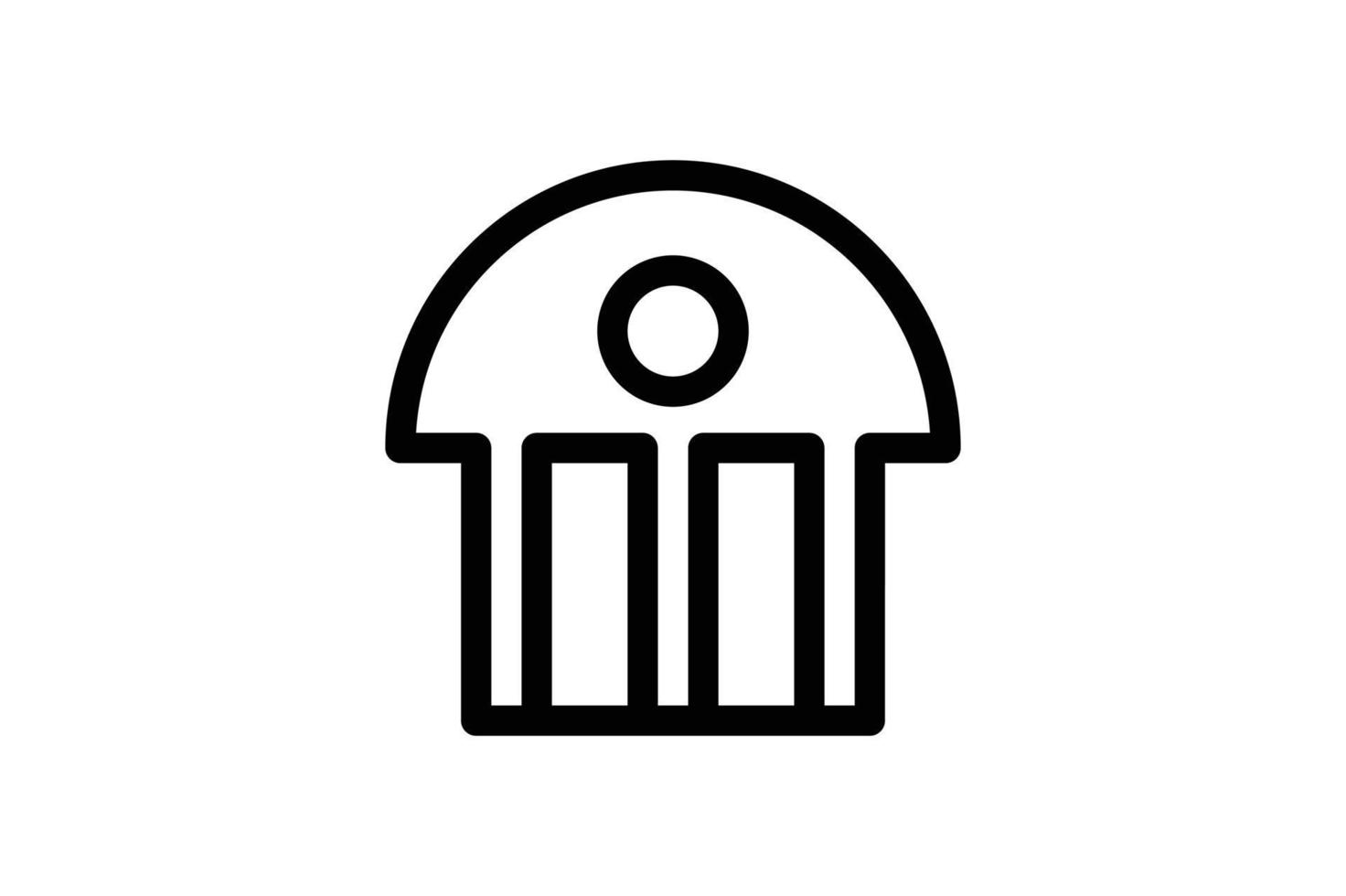 Stable Farm Icon Agriculture Line Style Free vector