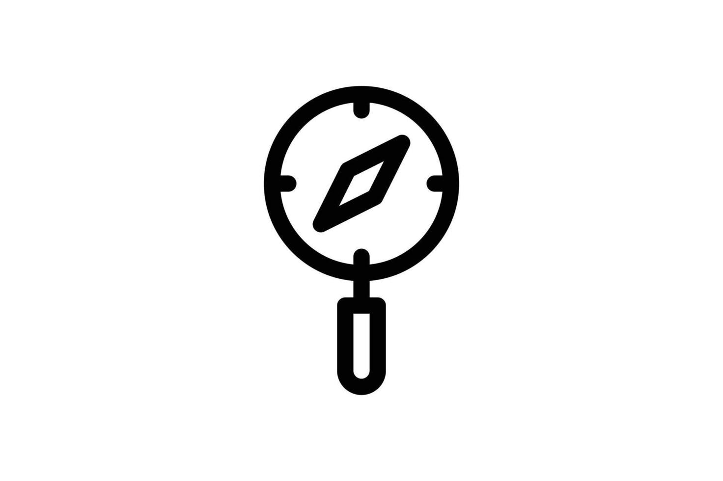 Compass Icon Startup Line Style Free vector
