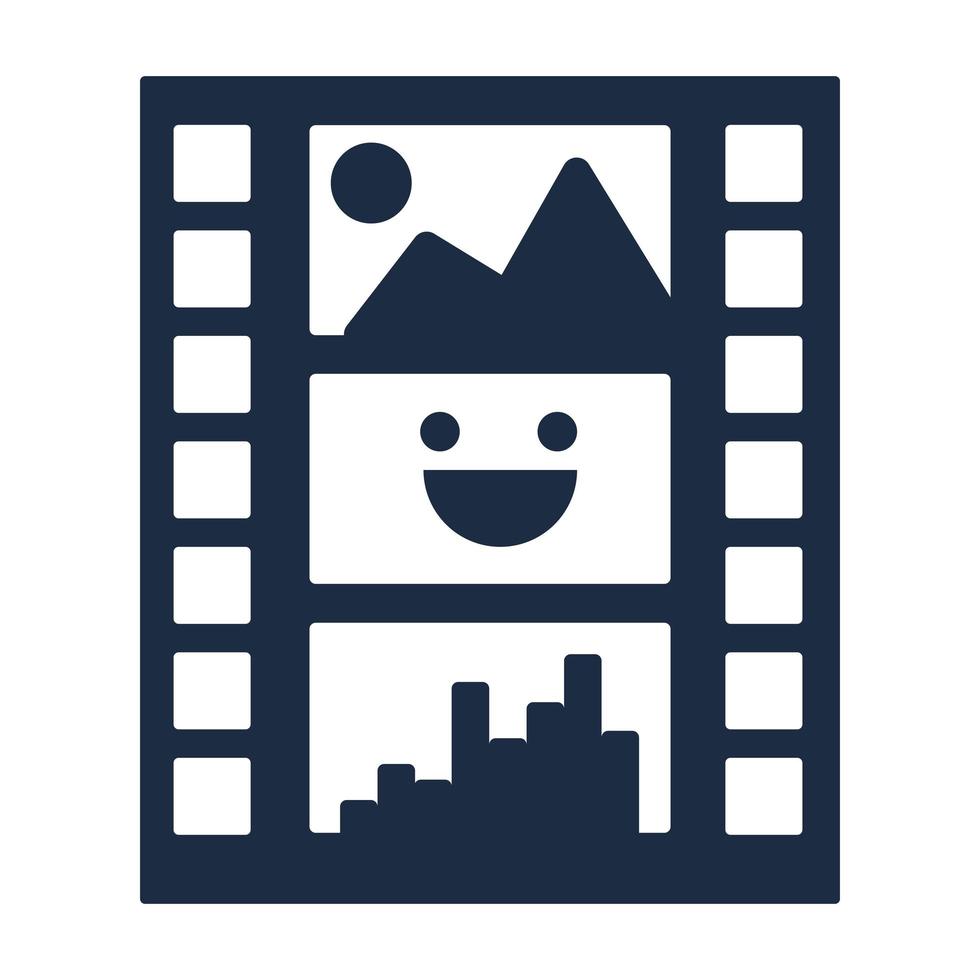 Film strip flat vector icon